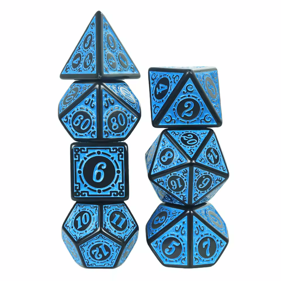 Set de 7 dados poliédricos de ROL - Dungeons & Dragons