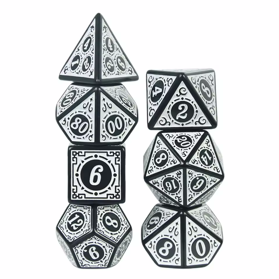 Set de 7 dados poliédricos de ROL - Dungeons & Dragons