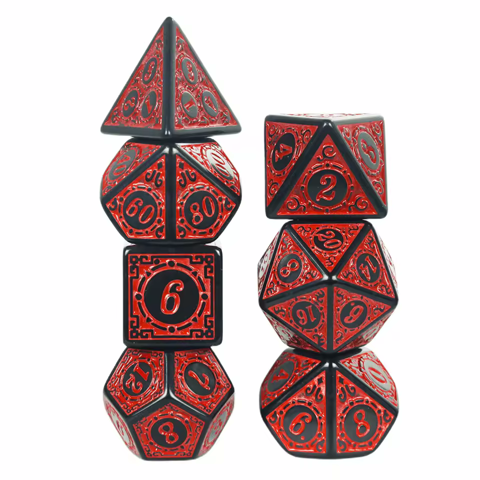 Set de 7 dados poliédricos de ROL - Dungeons & Dragons