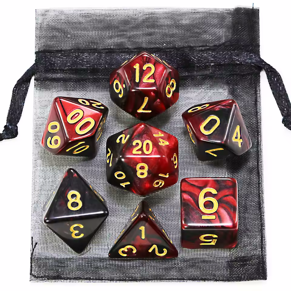 Set de 7 dados de ROL - Dungeons & Dragons